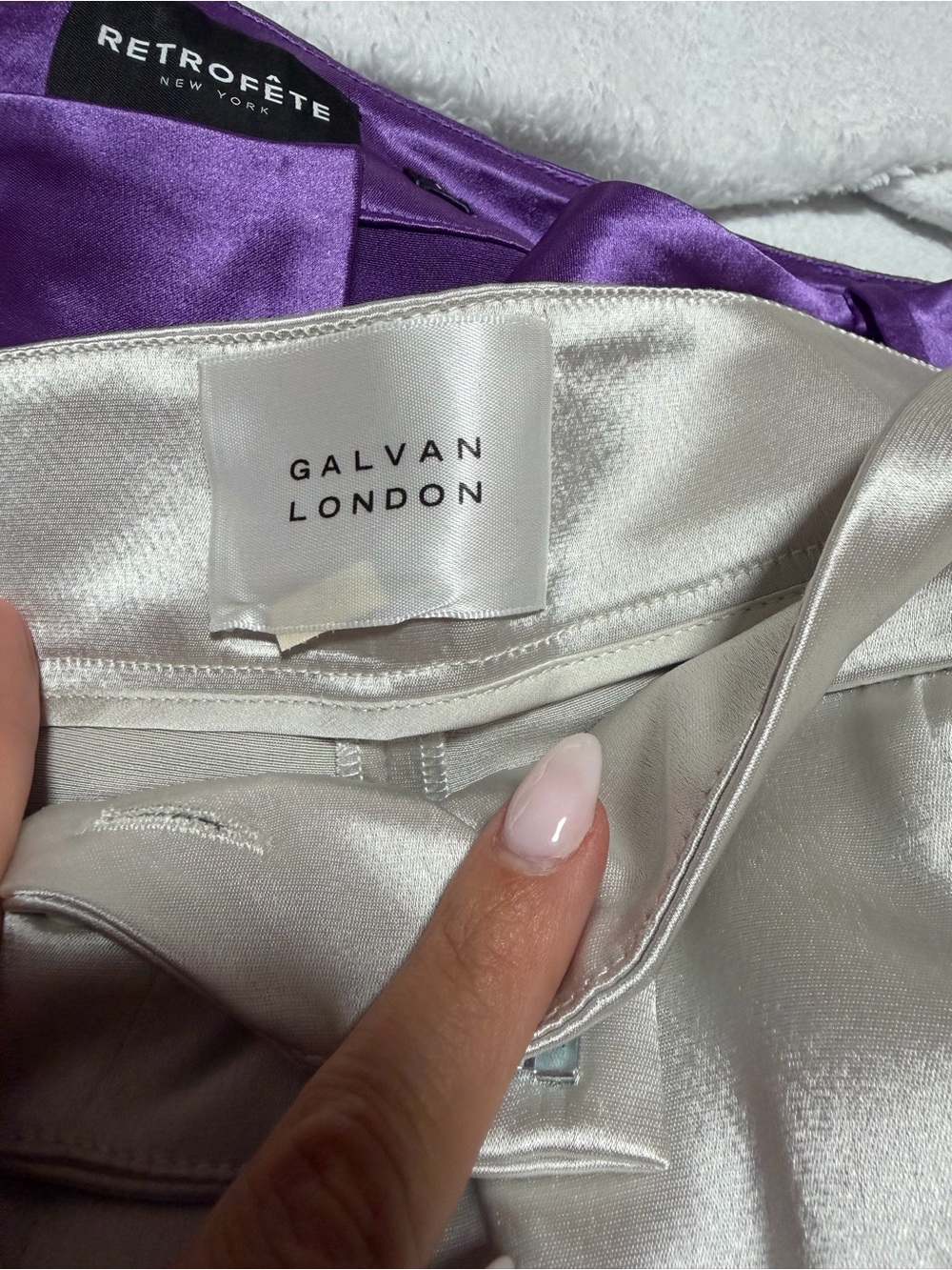 Galvan London Satin pants wide leg